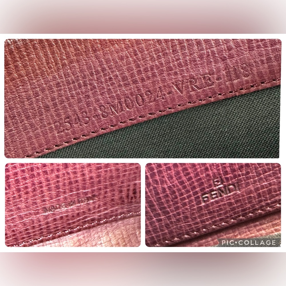 💜Purple Fendi Zucca Zip-around Wallet-interior wear - Picture 11 of 13